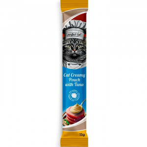 PERFECT CAT CREAMY POUCH gardums krēms kaķiem Tuncis 15g x30